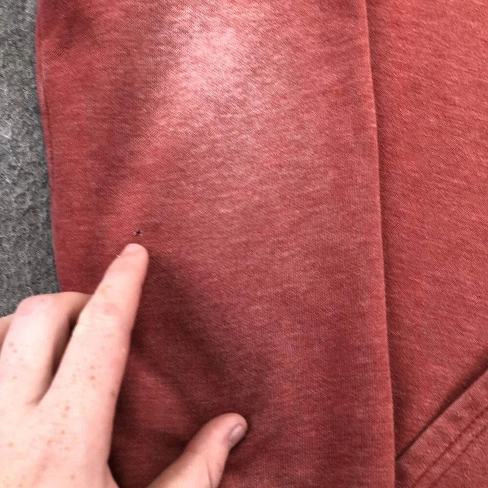 The North Face Hoodie Mens Large Red Pullover Fleece Sweatshirt Big Logo